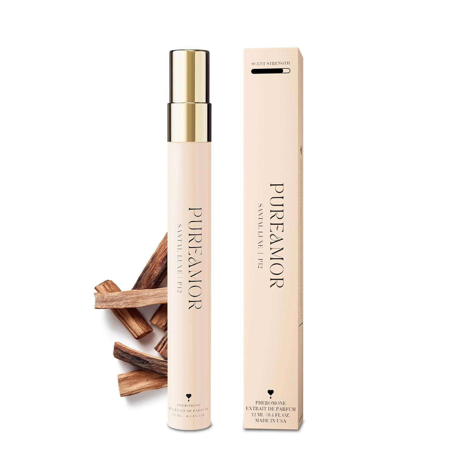 Pheromone Perfume for Women, Santal Luxe Extrait de Parfum - Long Lasting Warm Woody Sandalwood Scent, 30% High Concentration, Travel Size Fragrance Spray, 0.4 oz / 12ml | Amazon (US)