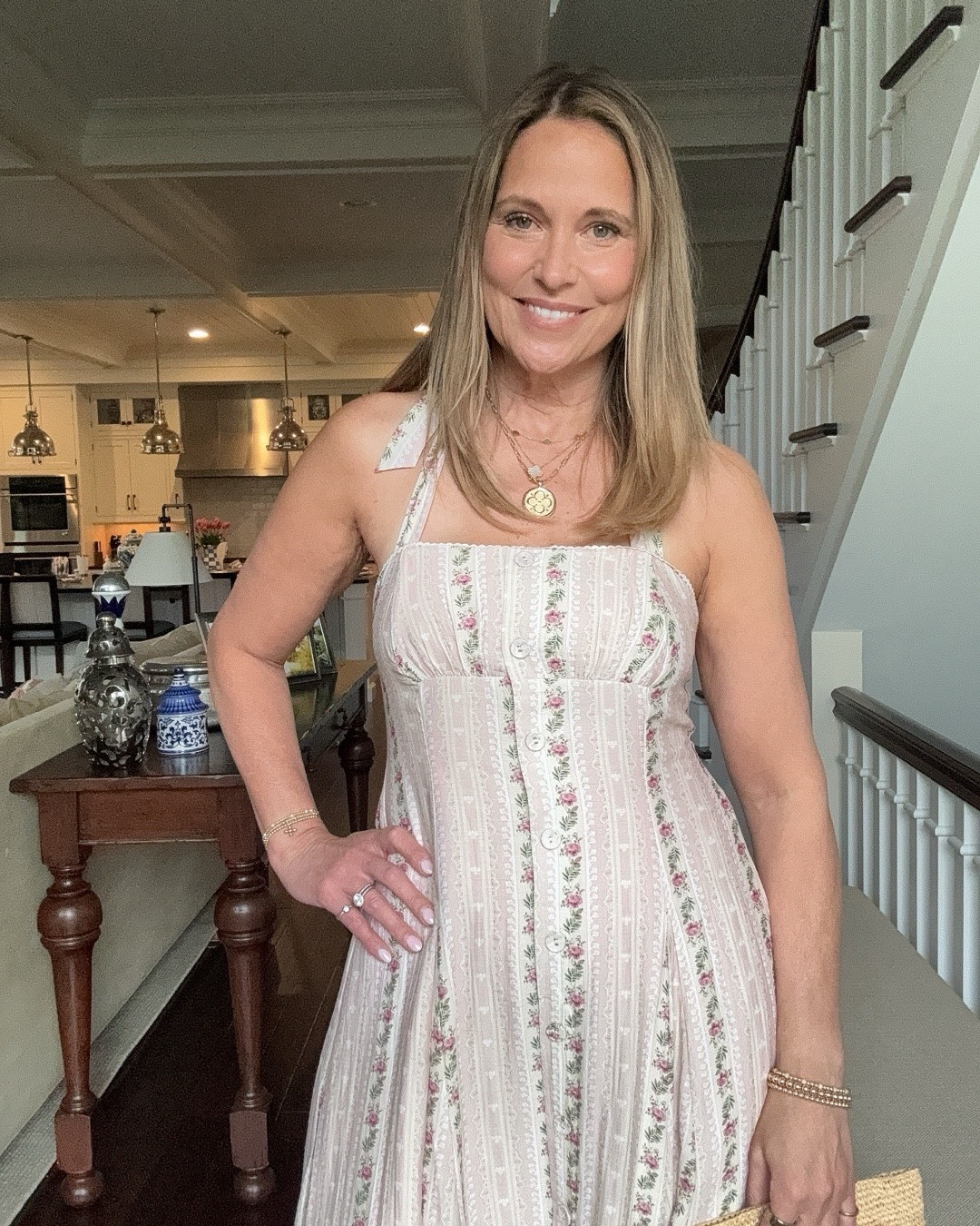 Delicate floral A-line dress for any occasion such as spring showers, Mother’s Day or dinner out! I’m wearing size medium. s

#LTKOver40 #LTKMidsize
