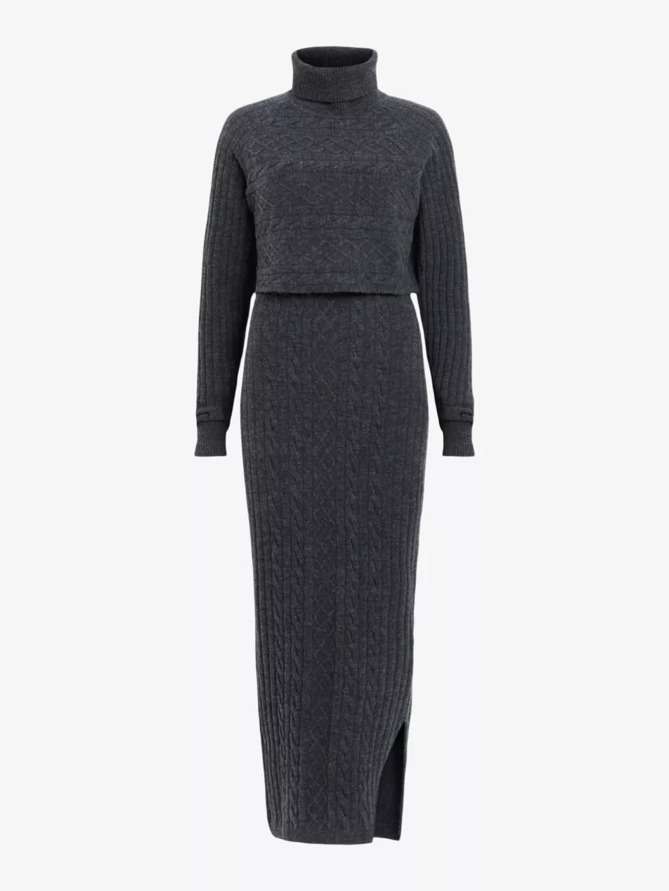 Muriel two-in-one slim-fit wool and cotton-blend midi dress | Selfridges