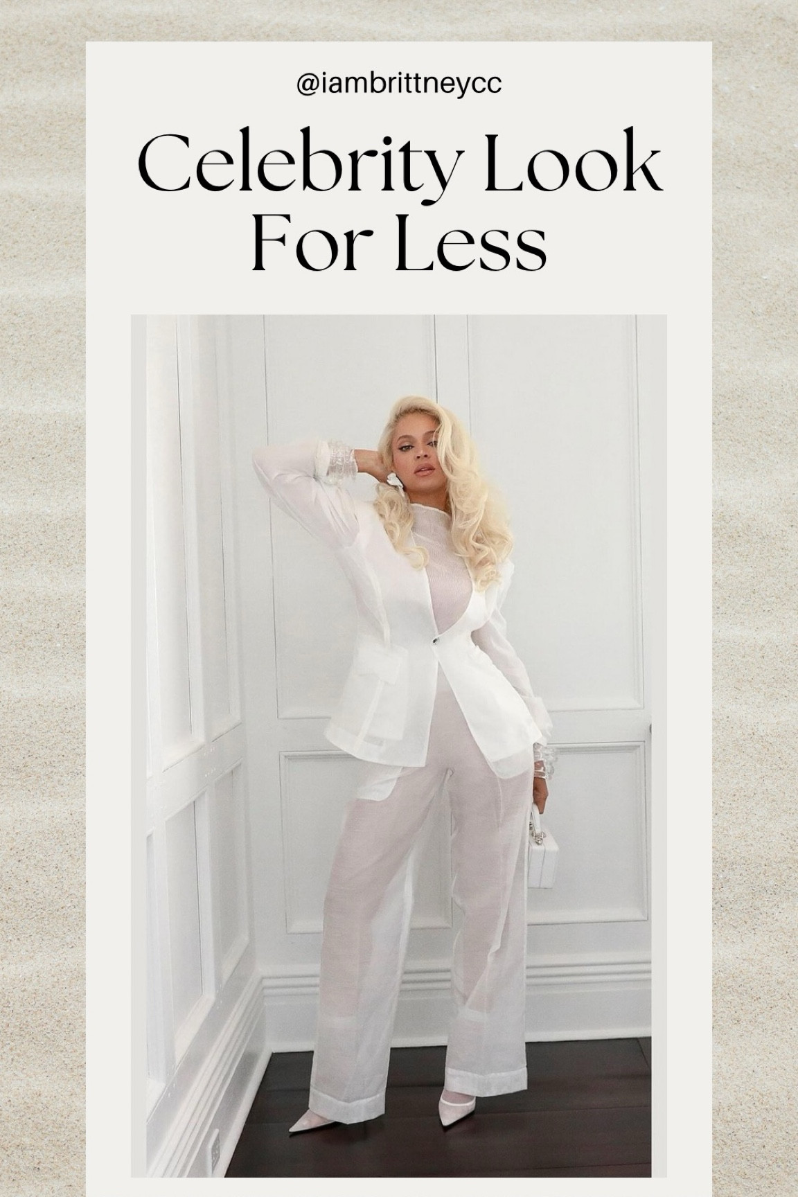 On another season of celebrity look for less is an outfit recently worn by Beyonce. Shop the look