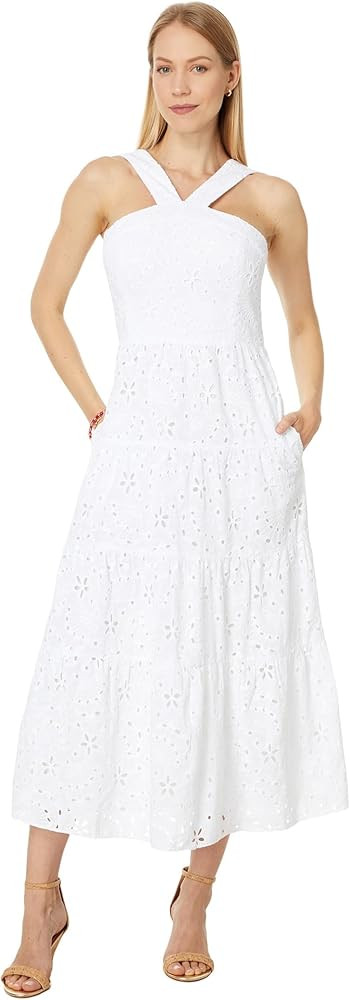 Lilly Pulitzer Women's Jenette Eyelet Halter Mid | Amazon (US)