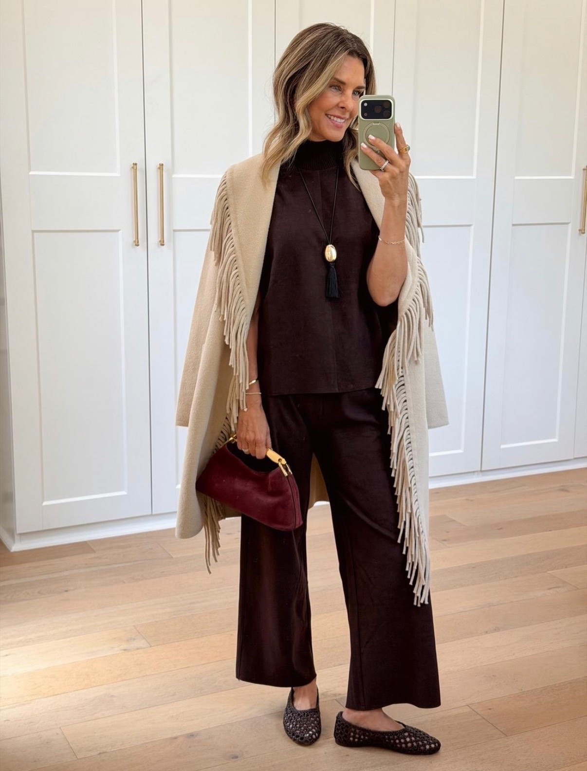 I’m 5’6’’ 
-top and pants size XS @Splendid  
-fringe outerwear is so on trend and adds a little western touch @Anthropologie

#LTKootd #LTKOver40 #LTKSeasonal