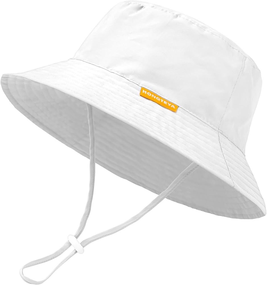 Baby Sun Hat Kids Summer UPF 50+ Toddler Bucket Hat Wide Brim Adjustable Beach Hats for Boys Girl... | Amazon (US)
