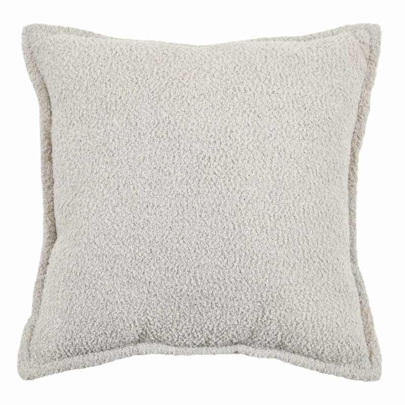 Crosby St. Grey Soft Textured Boucle Throw Pillow, 18" | At Home