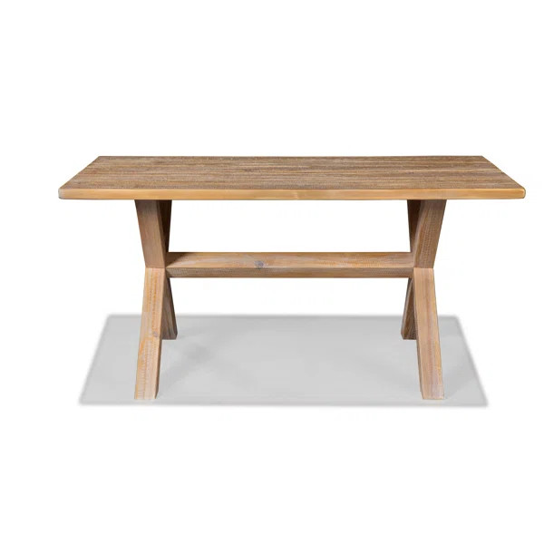 Montauk 63'' Pine Solid Wood Trestle Dining Table | Wayfair North America