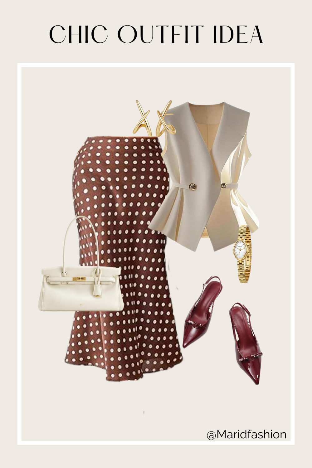 Getting major Parisian vibes with this look! This polka dot satin midi skirt is the ultimate chic foundation, especially when paired with this tailored vest blazer. It's the perfect mix of masculine/feminine and absolutely timeless. I completed the look with simple slingback heels and a sleek shoulder bag for effortless elegance. Shop every detail on my LTK now!
#LTKstyletip #PolkaDots #ParisianChic #MidiSkirt #BlazerVest #QuietLuxury #ChicOutfit #TimelessStyle #OOTD #SatinSkirt #EffortlessElegance 

 #LTKootd #LTKSeasonal #LTKPetite