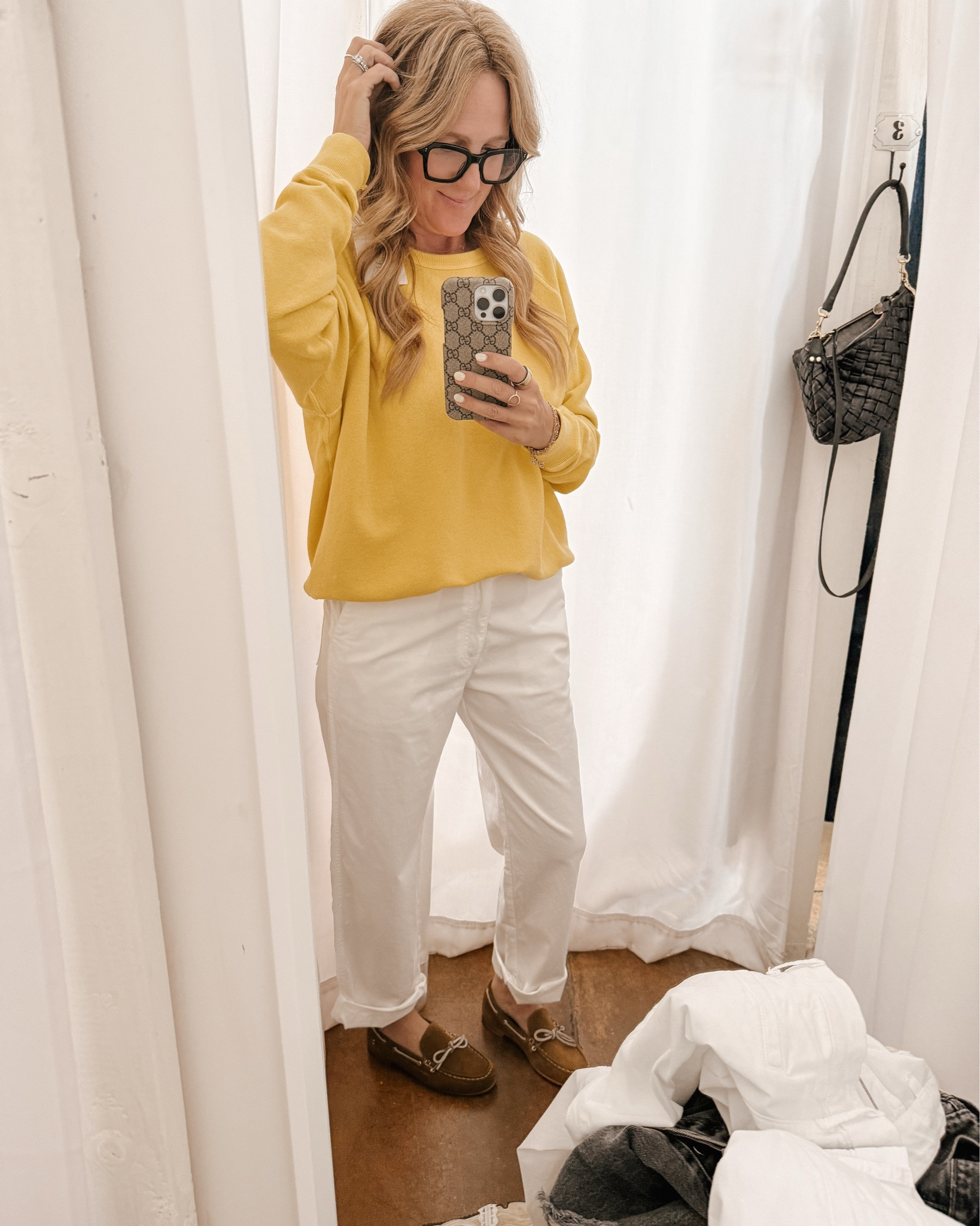 ✨ 46 year old mom reporting for duty ✨ Sometimes all it takes is a bright sweatshirt + easy twill pants + classic boat shoes to feel pulled together without trying too hard. Add a neck-tied bandana or a chunky, colorful necklace and suddenly the errands-to-dinner outfit feels like an outfit win. Effortless, cozy, and just a little extra ⚓️🌼
#OOTD #LTKStyle #MomStyle #Over40Style #EverydayOutfit

#LTKSaleAlert #LTKStyleTip #LTKOver40
