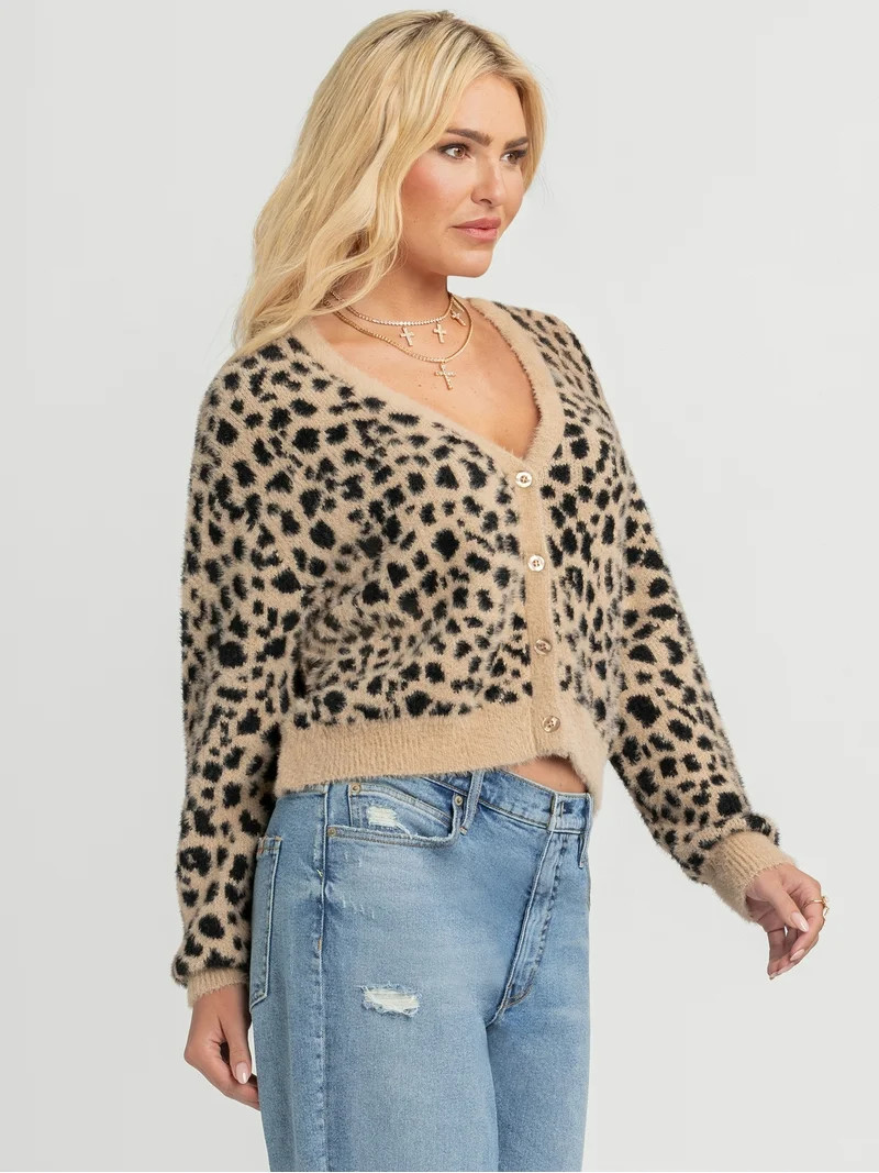 Jessica Simpson Women's Dionne Eyelash Cardigan Sweater, Midweight, Sizes XS-XL | Walmart (US)