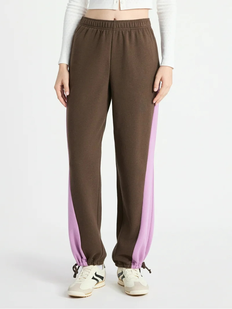 No Boundaries Colorblock Joggers, 30'' Inseam, Women’s | Walmart (US)