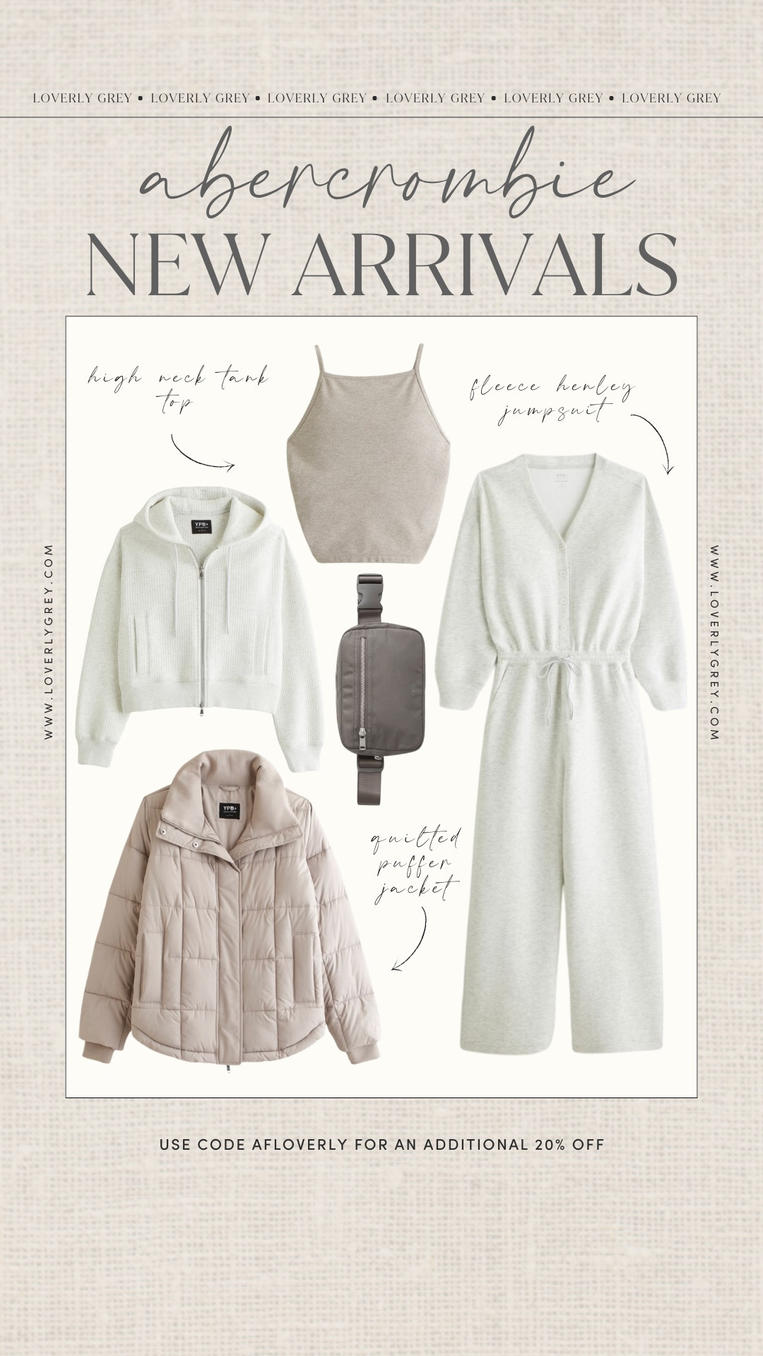 These new pieces from Abercrombie's YPB line look so cozy and perfect for fall/winter! You can use code: AFLOVERLY for 20% off your purchase! 


Loverly grey, fall outfit, loungewear, sweatshirts, puffer jacket 

 

 #LTKSeasonal #LTKStyleTip