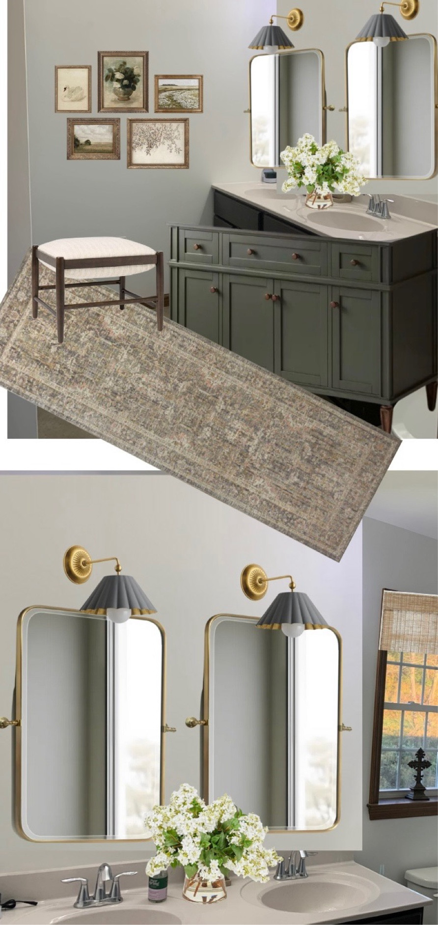 Design delimma bathroom refresh! 

THEBLOOMINGNEST bathroom runner foot stool target mirror collage lighting 

#LTKHome #LTKStyleTip #LTKSeasonal