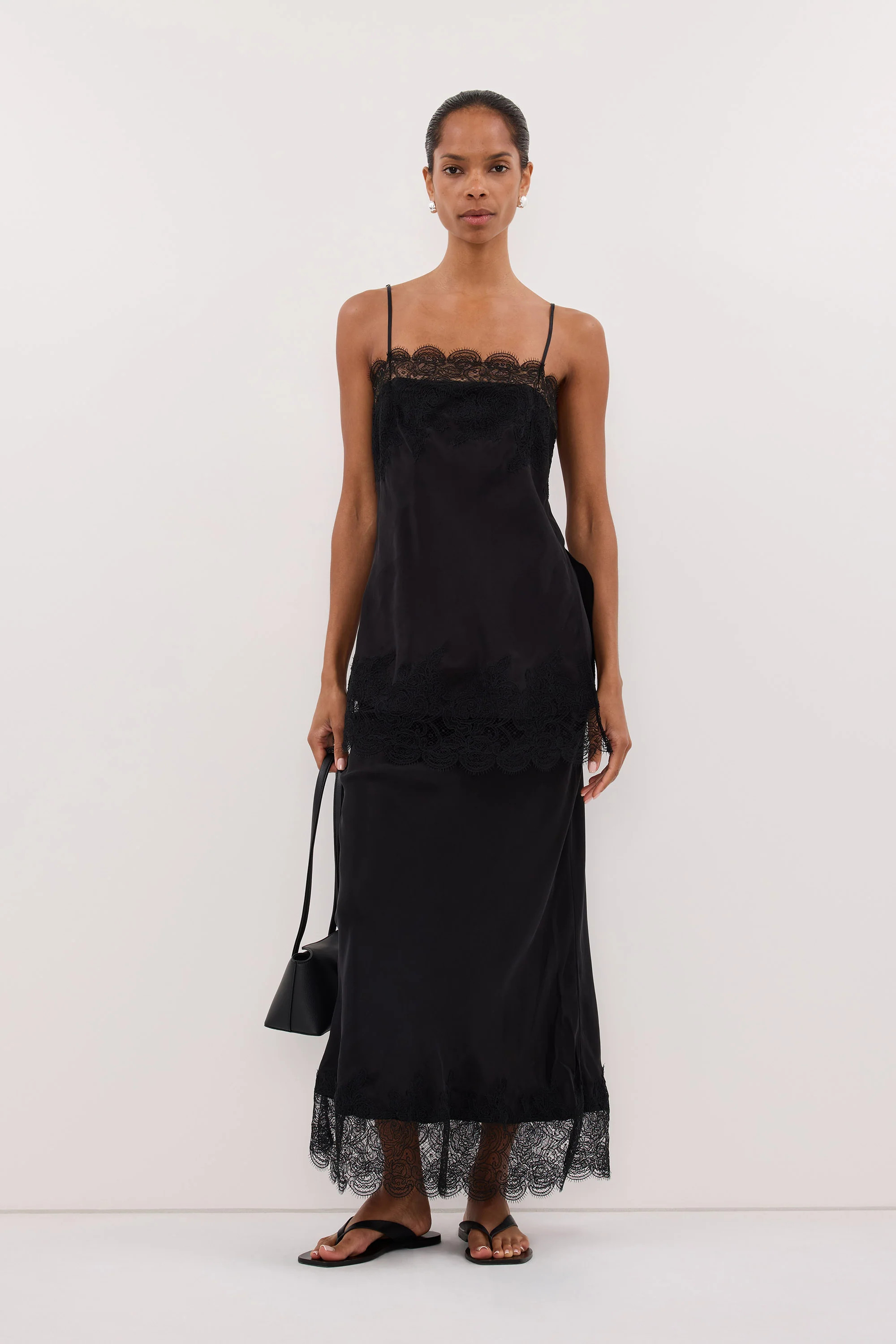 MINA BLACK CUPRO LACE SKIRT | DISSH