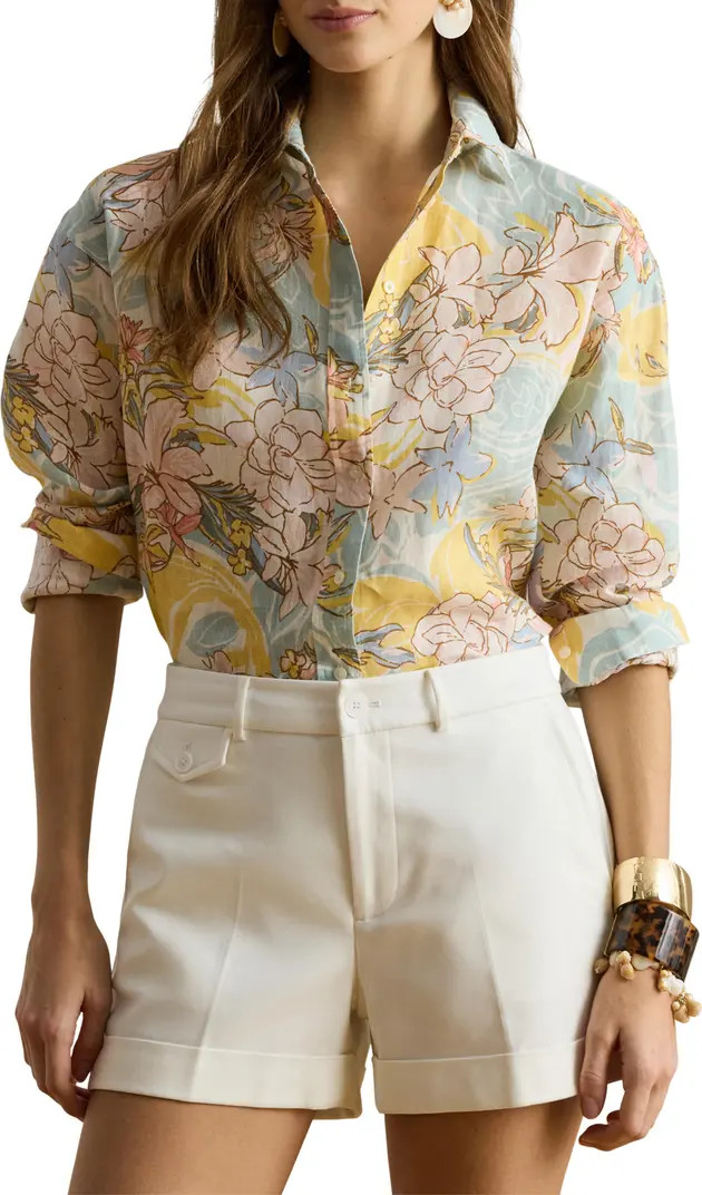 Floral Print Linen Shirt | Nordstrom