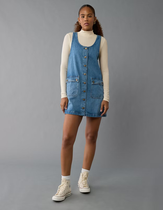 AE Soft & Sexy Long-Sleeve Mock Neck T-Shirt | American Eagle Outfitters (US & CA)