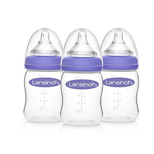 Amazon.com : Lansinoh Baby Bottles for Breastfeeding Babies, 5 Ounces, 3 count : Baby | Amazon (US)