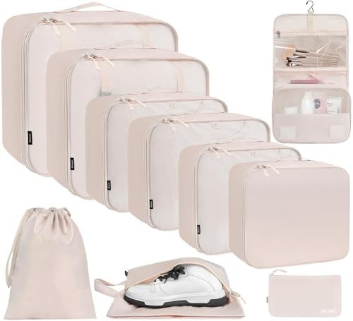 BAGAIL 6 Set/8 Set/10 Set Packing Cubes Various Sizes Packing Organizer for Travel Accessories Lu... | Amazon (US)