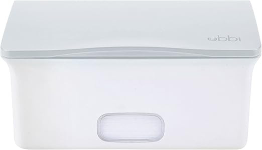 Ubbi Baby Wipes Dispenser, Baby Wipes Case, Baby Wipes Holder with Weighted Plate, Keeps Wipes Fr... | Amazon (US)