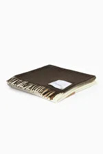 COUVERTURE CARREAUX LAINE AGNEAU-CACHEMIRE - BRUN / CARREAUX - Accessories - COS | COS (EU)