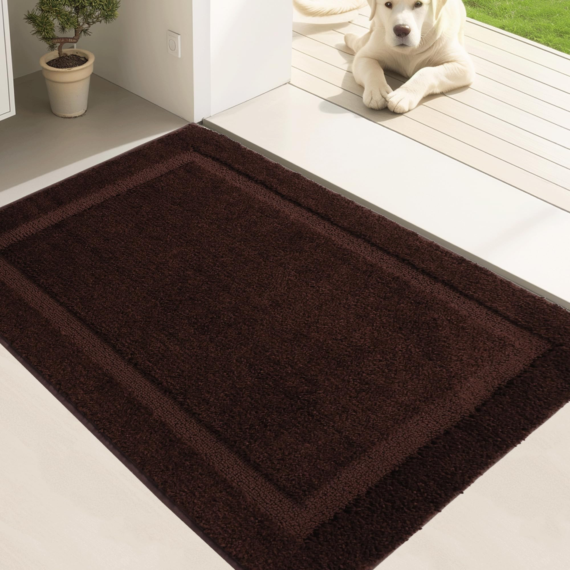 Oiilores Door Mat Indoor Entrance, Dirt Trapper Entryway Rug with Non-Slip Rubber Backing, Washab... | Amazon (US)