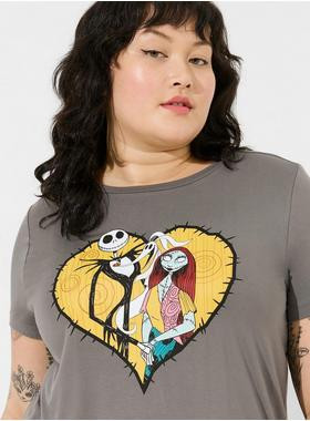 Disney Nightmare Before Christmas Jack And Sally Super Soft Sleep Top | Torrid (US & Canada)
