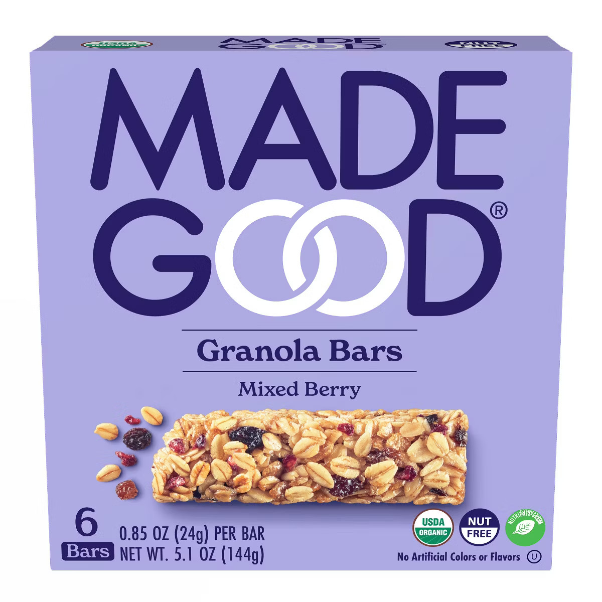 MadeGood Mixed Berry Granola Bars - 6ct | Target