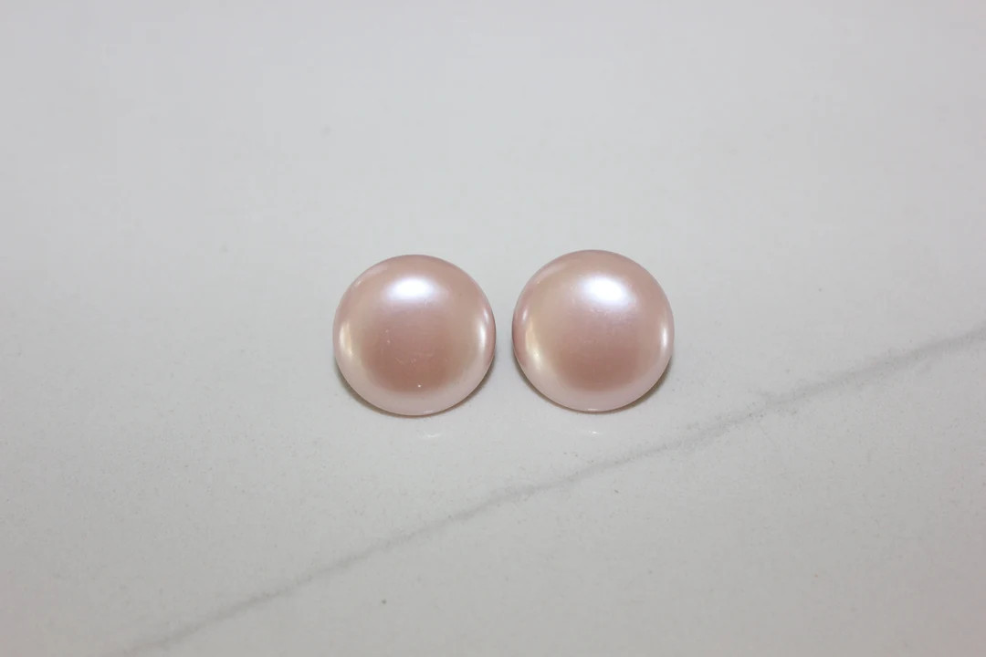 Vintage Pink Marvella clip on earrings | Etsy (US)