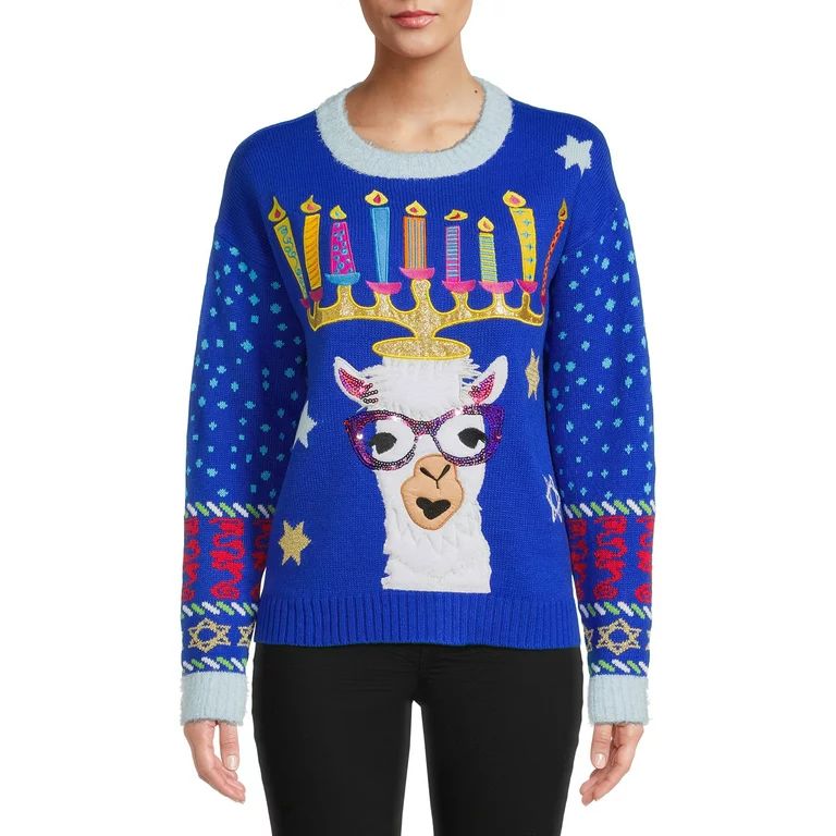 Holiday Time Women's and Women's Plus Size Christmas Sweater and Headband Set, 2-Piece - Walmart.... | Walmart (US)