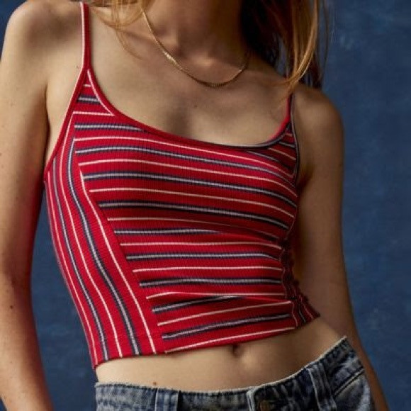 Urban outfitters red white and blue crop top tank | Poshmark