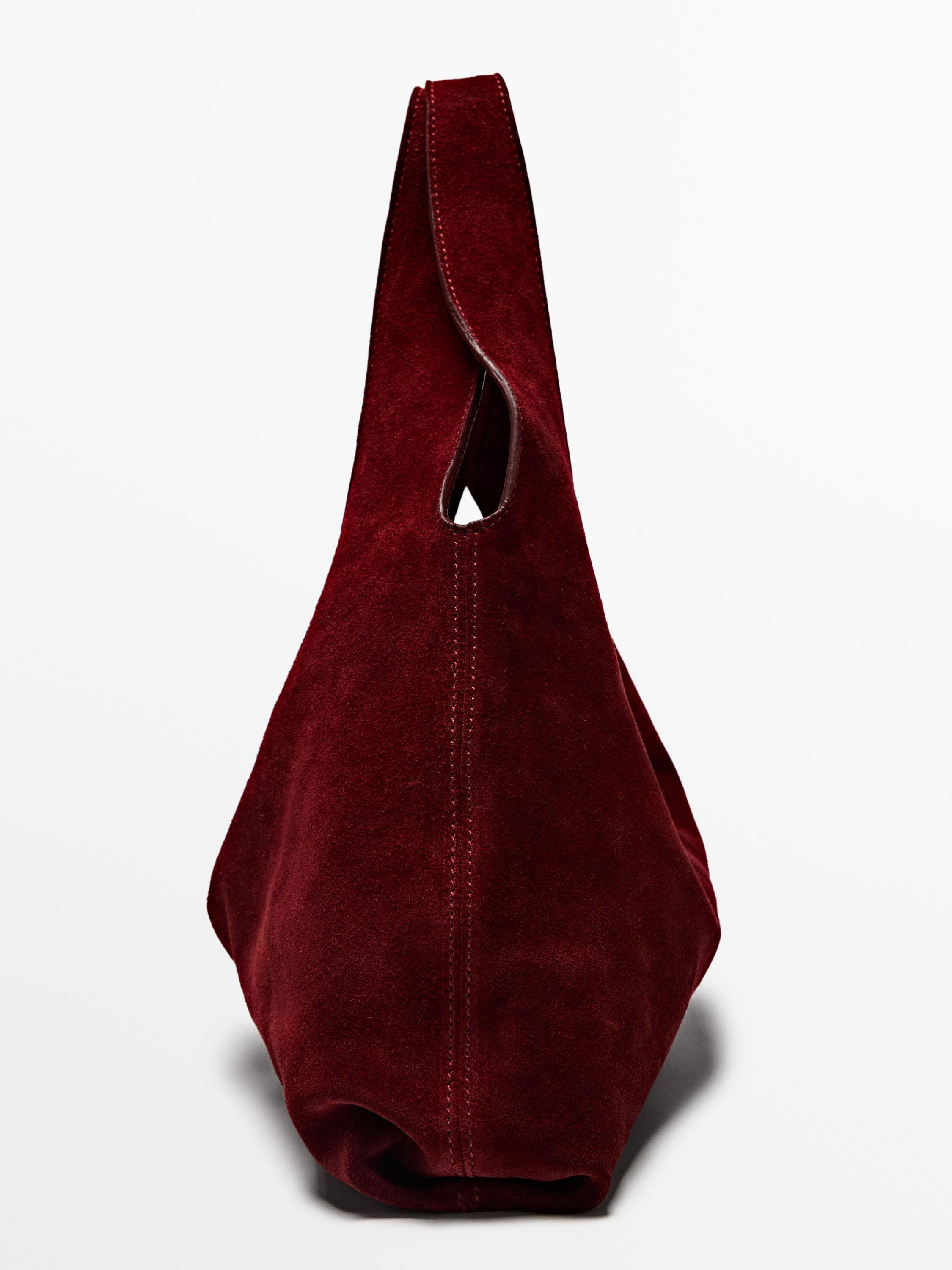 Medium split leather lady bag | Zara US