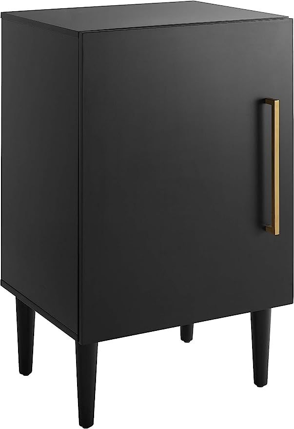 CROSLEY FURNITURE Everett Mid-Century Modern Record Player Stand, Matte Black | Amazon (US)