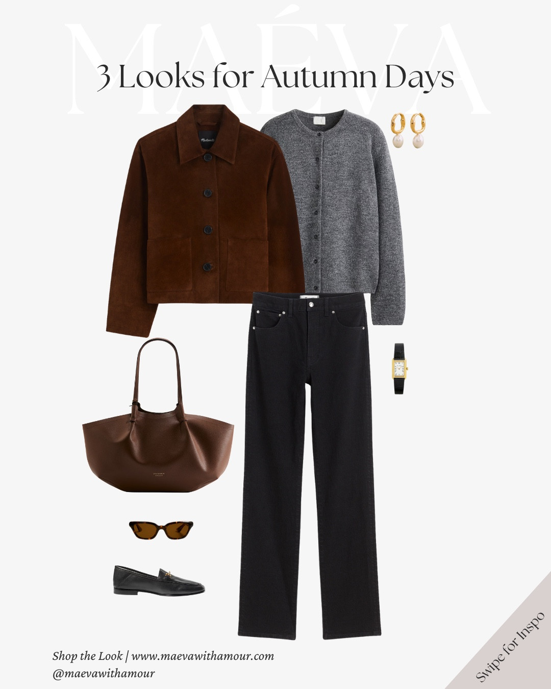 3 Looks for Autumn Days 🍂 From caramel wool to mocha suede and textured grey knits, this edit captures the beauty of soft neutrals and timeless fall layers 🤎 A cozy, refined take on everyday style ✨

 Adore these Looks? Comment SHOP to receive a DM with the link or head to the link in bio to shop the outfits & more! 

✨ Discover the latest article about this edit and French-inspired style at maevawithamour.com

👉 Save & Follow to discover French-inspired style and wardrobe tips, designed to elevate your everyday fashion!

With Amour, M.

#autumnoutfit #outfitinspo #stylingtips #frenchstyle #parisianstyle #capsulewardrobe

#LTKStyleTip #LTKSeasonal #LTKTravel