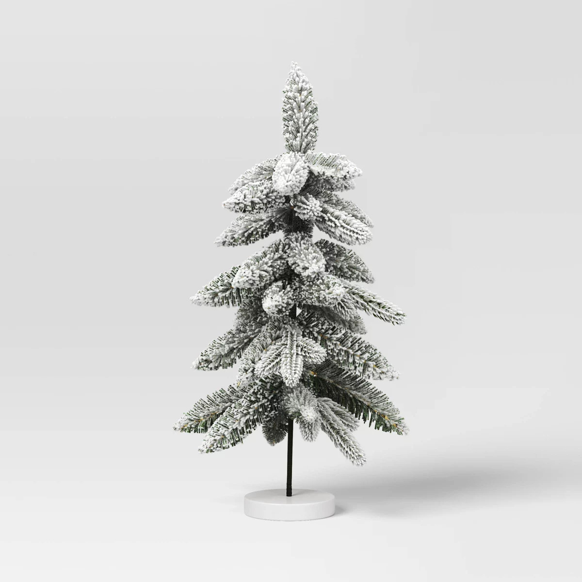 19" Christmas Flocked Tree Round White Base - Wondershop™ | Target