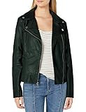 GUESS Women's Faux Leather Jacket, Hunter, Large | Amazon (US)