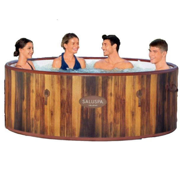 Bestway SaluSpa Helsinki AirJet 67 Inch 7 Person Round Inflatable Hot Tub Spa | Walmart (US)