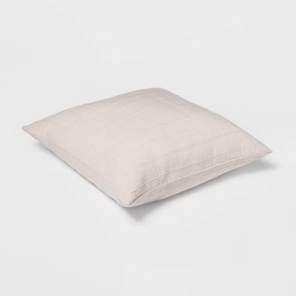 Woven Washed Windowpane Throw Pillow - Threshold™ | Target