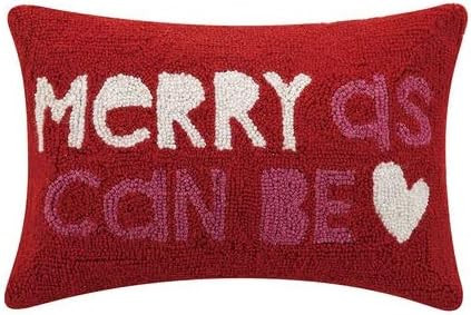 Peking Handicraft 31APS51C18OB Merry As Can Be Hook Pillow Poly Filled, 18-inch Length, Wool and ... | Amazon (US)