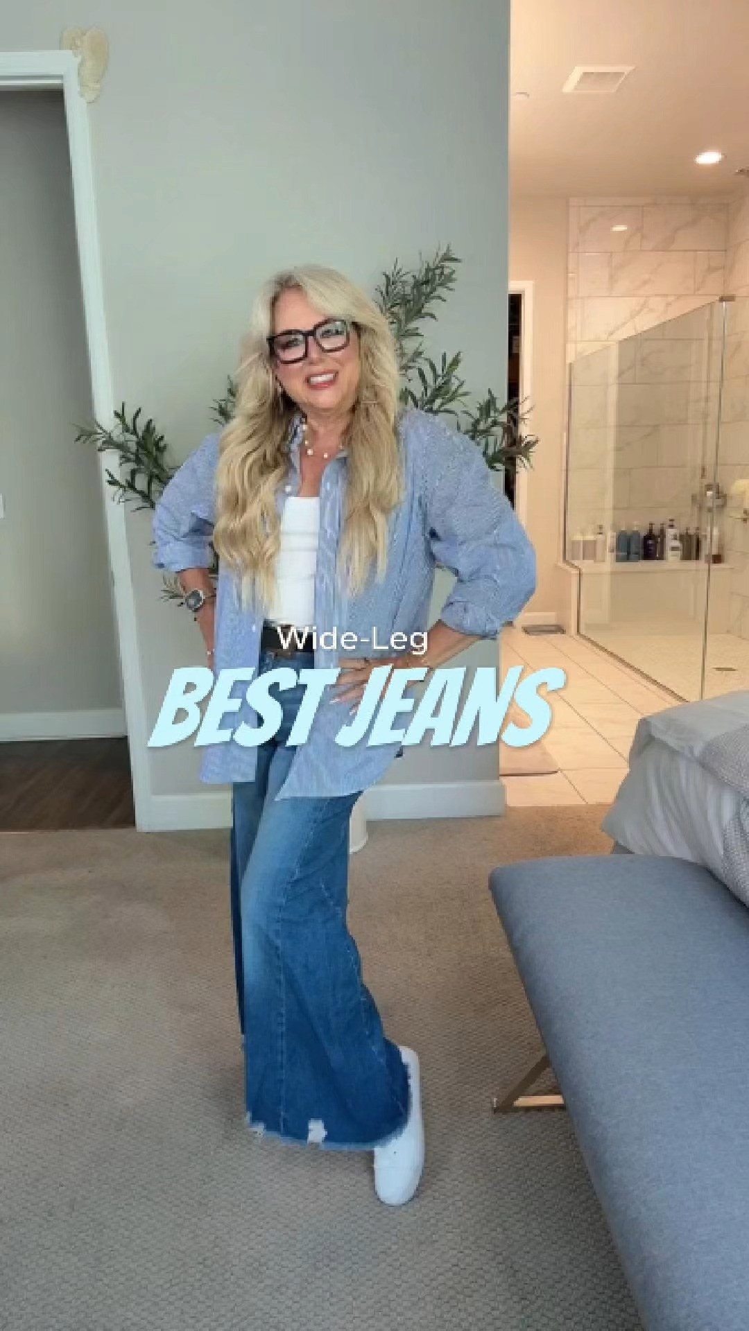 ✨ Hey, let’s talk about the most comfortable jeans I have ever worn (29) ! I love them so much, I had to get them in two colors! 💙🤍 They’re classic, flattering, and seriously feel like a dream. I paired them with a timeless blue-and-white oversized pinstripe shirt (L)—because you can never go wrong with crisp classics—and finished the look with pearls for that elegant touch. Simple, chic, and effortless.

#LTKStyle #ClassicStyle #ComfortableJeans #PinstripeShirt #PearlDetails #ChicAndTimeless #EffortlessStyle
 

 #LTKOver40 #LTKSaleAlert #LTKMidsize