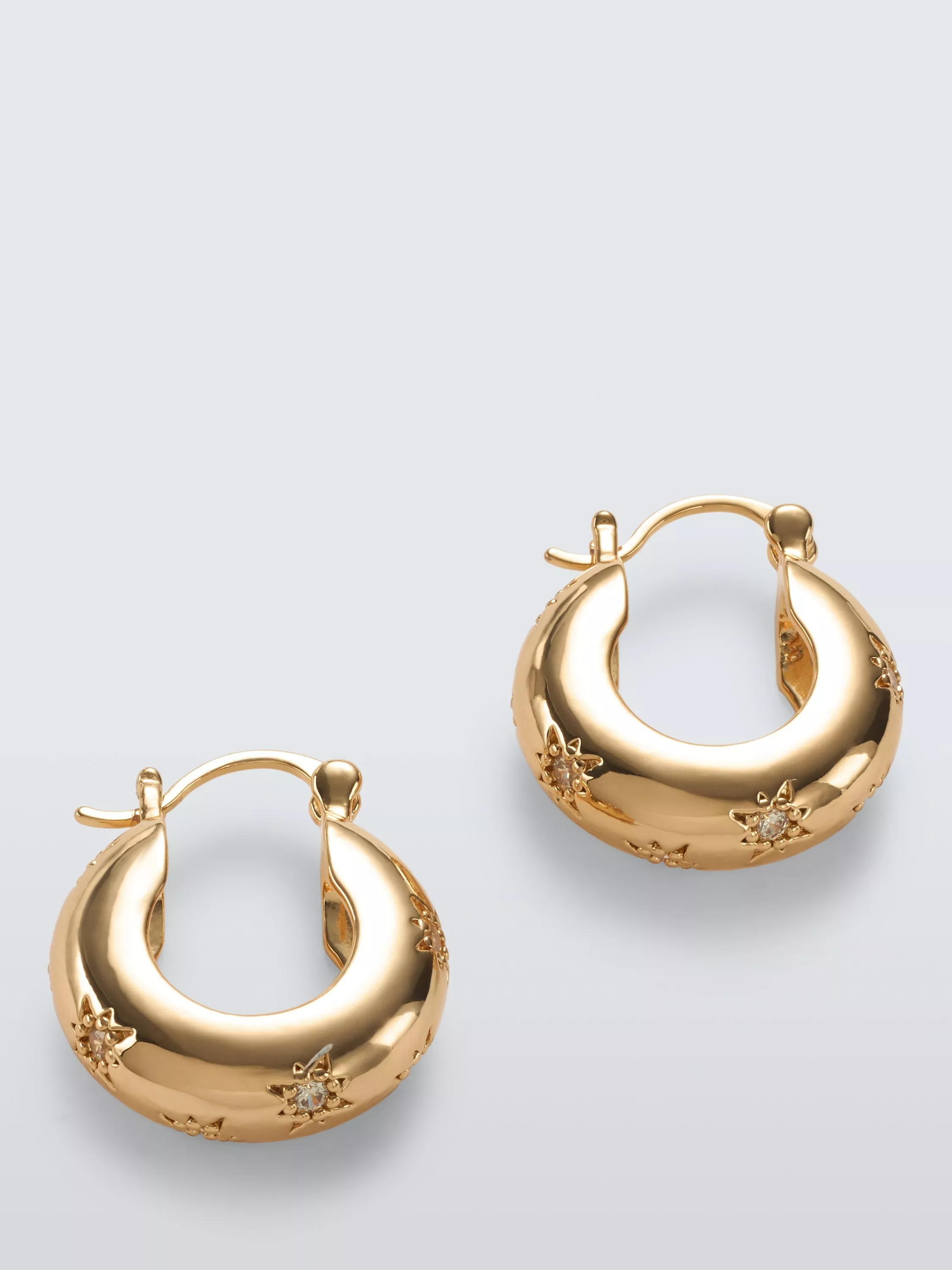 John Lewis Diamante Star Hinge Hoop Earrings | John Lewis (UK)