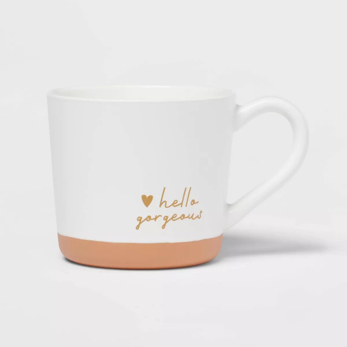 15oz Stoneware Hello Gorgeous Mug - Threshold™: Traditional White Coffee Mug, Dishwasher & Micr... | Target