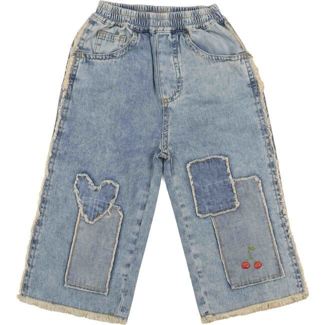 Wild Wawa | Patchwork Heart Pants, Denim (Blue, Size 18-24M) | Maisonette | Maisonette