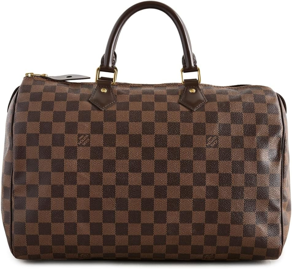 Louis Vuitton Women's Pre-Loved Louis Vuitton Speedy 35 Bag, Damier Ebene, Brown, One Size | Amazon (US)