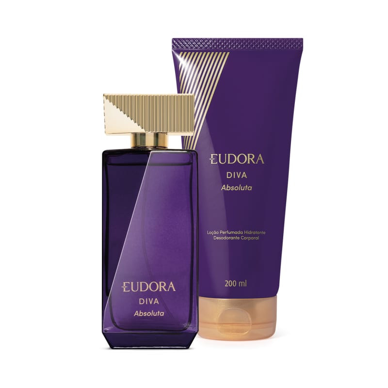 Combo Eudora Diva Absoluta: Desodorante Colônia 100ml + Loção Corporal 200ml | Eudora | Eudora (BR)