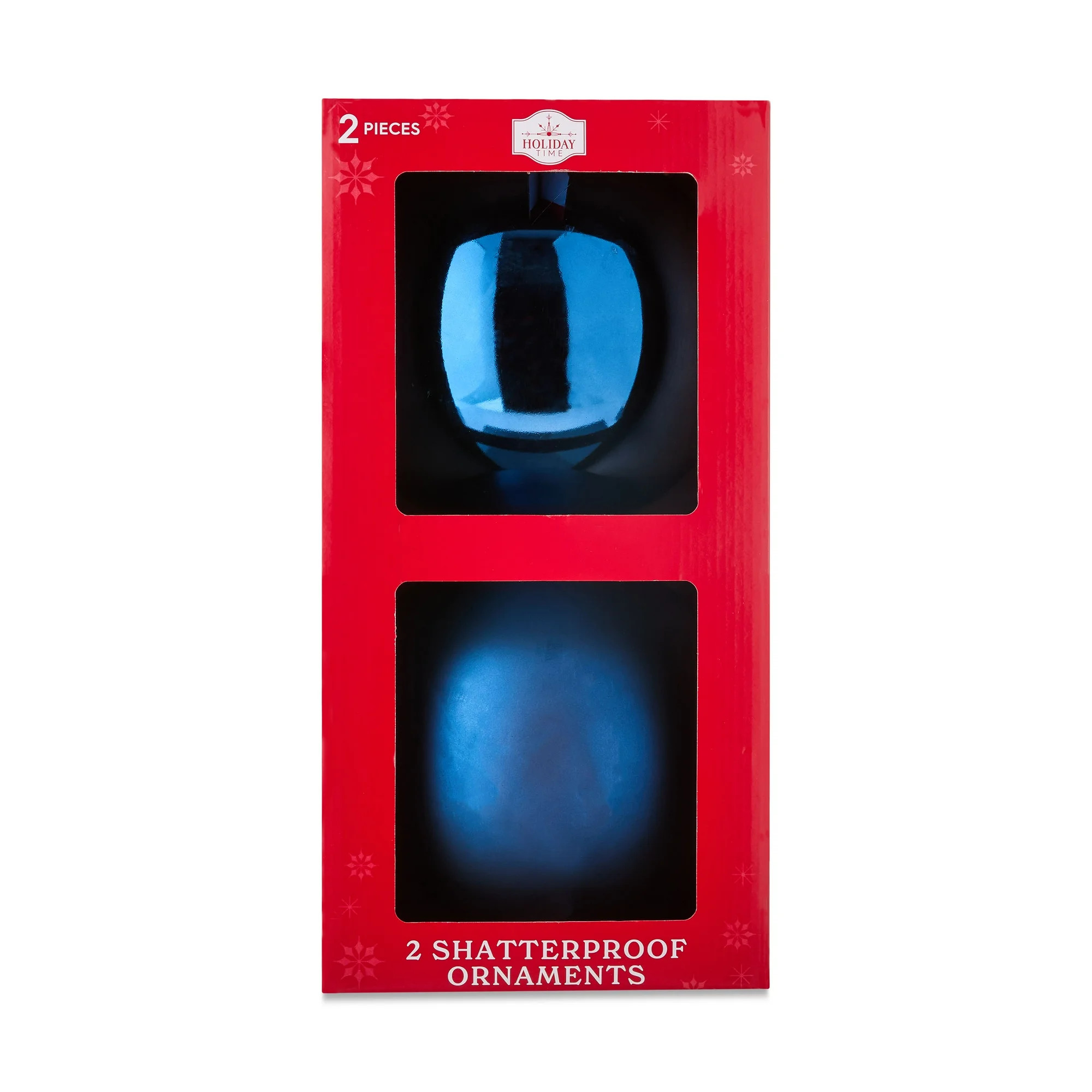 2-Count Navy Jumbo Ball Christmas Ornaments, 7 in, by Holiday Time | Walmart (US)