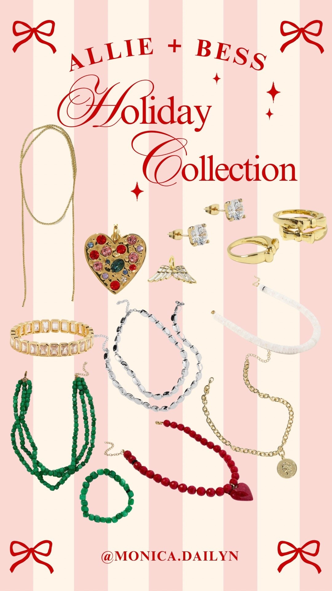 Holiday jewelry 
25% off with code MONICA25

#LTKHoliday #LTKgrwm #LTKGiftGuide