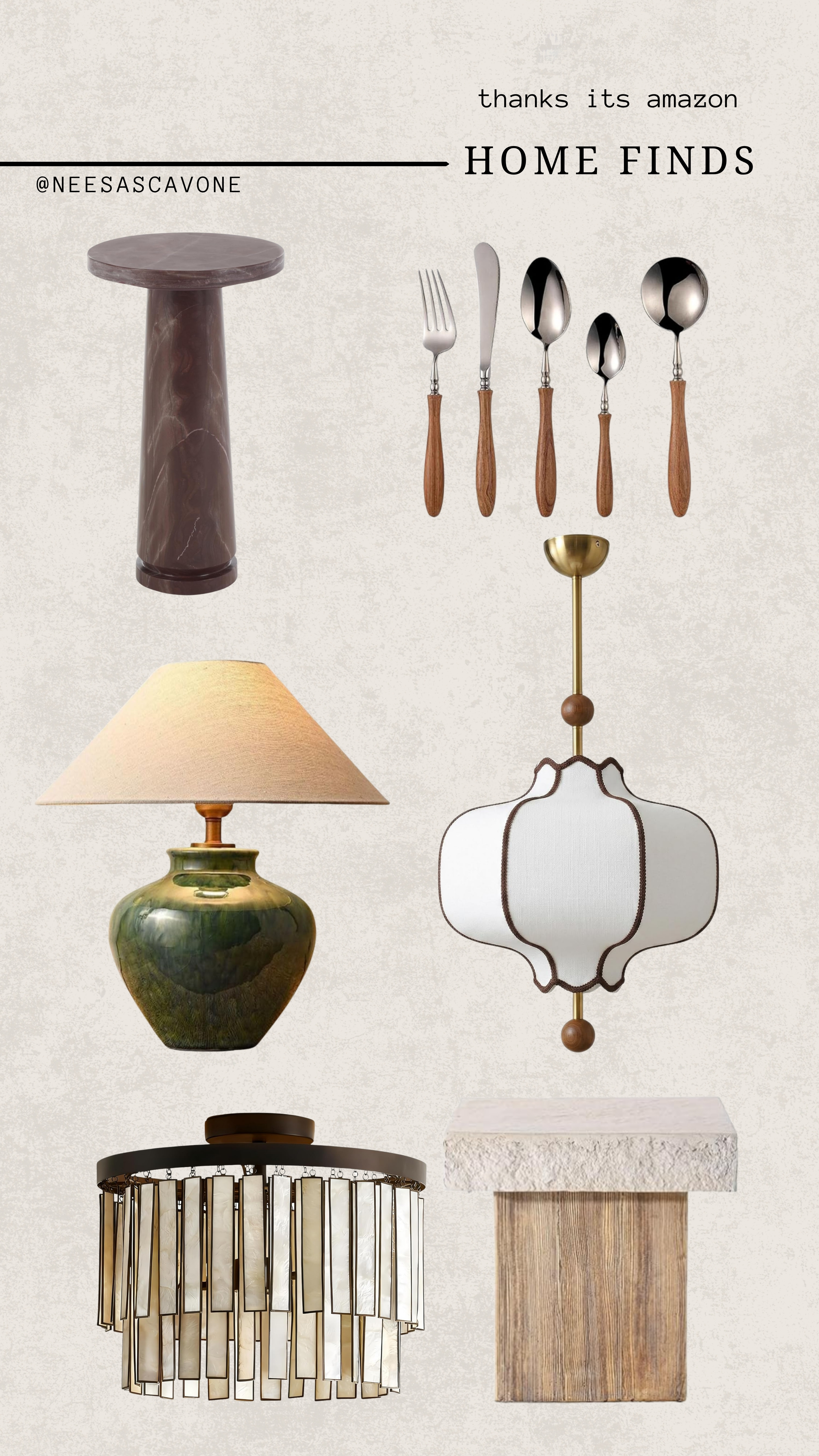 amazon home finds that look way more expensive than they are 🤎✨
these are the pieces that instantly elevate your space without doing a full reno — warm tones, vintage-inspired details

#amazonhomefinds #amazonhome #homefinds #homedecorideas #vintageinspired #neutralhome #warmminimalism #studiomcgeestyle #interiorstyling #homeaesthetic #decorfinds #affordablehome #highendlow #ltkhome #liketkit #homeinspo #interiordesigninspo #cozyhome #moderntraditional #amazondecor #homeupgrades 

 #LTKdayinmylife #LTKHome #LTKSaleAlert