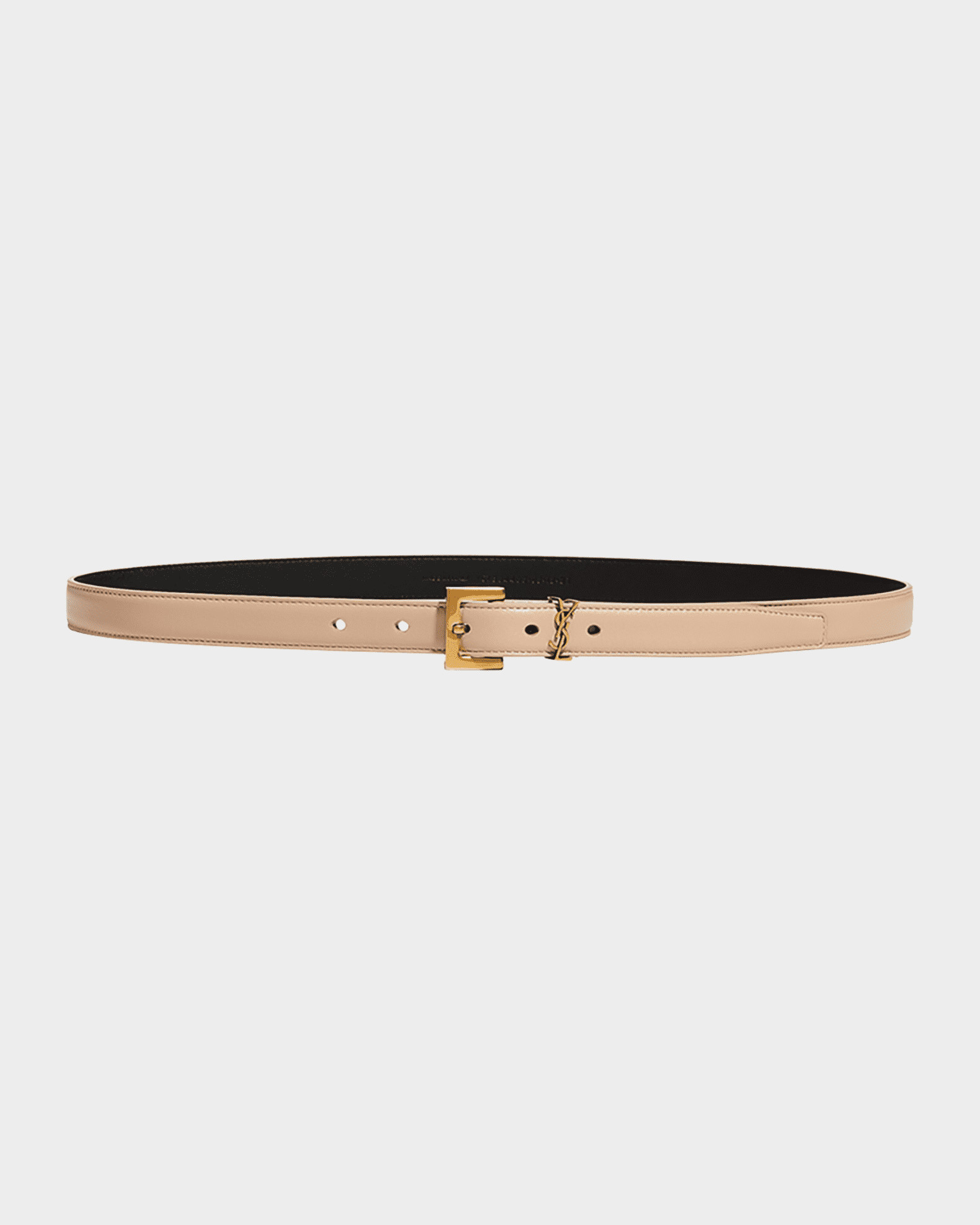 Saint Laurent YSL Monogram Leather Belt | Neiman Marcus