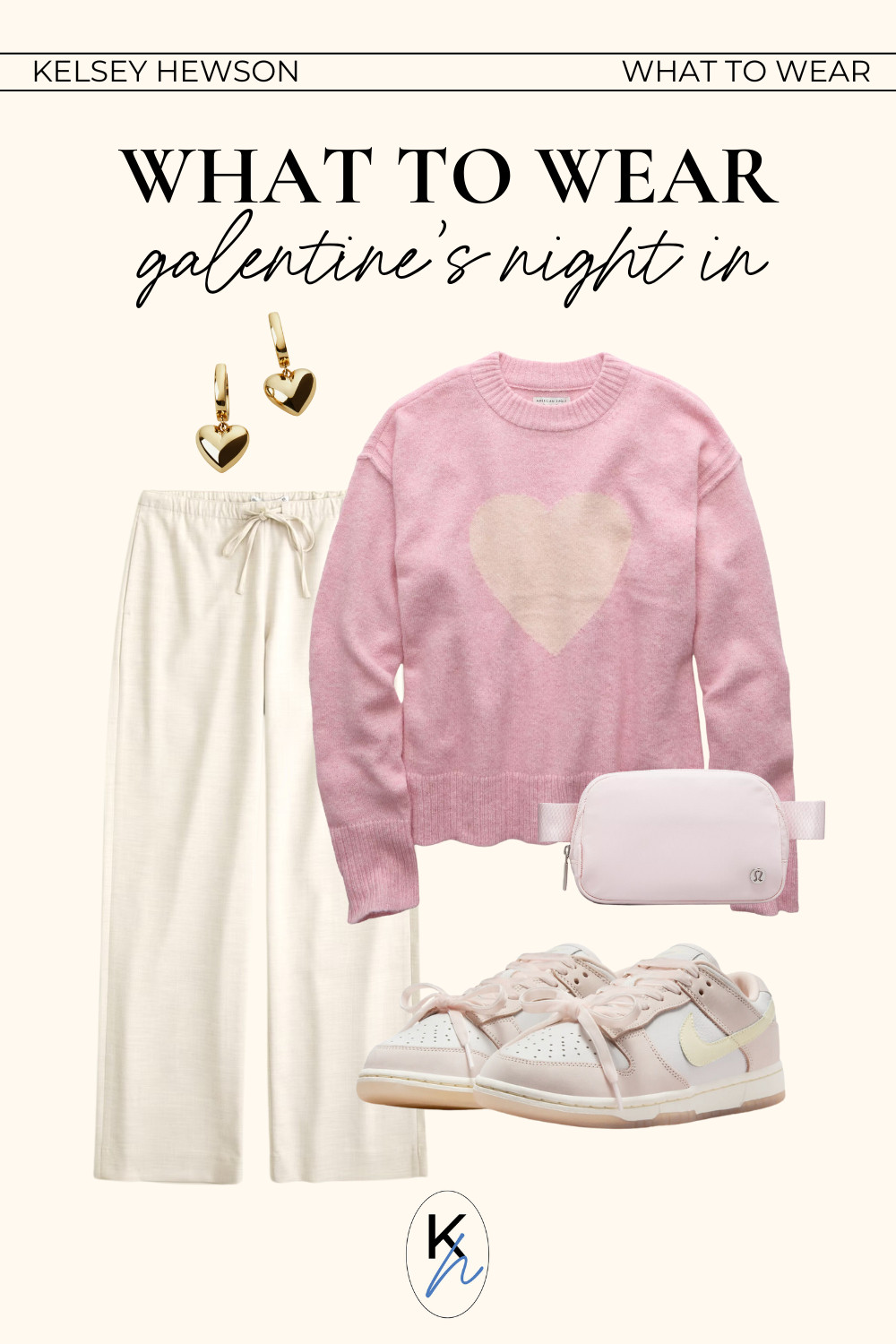 The perfect outfit for a cozy galentine's night in! 🥂💖 

galentines party, galentines outfit, valentines outfit, valentines day outfit, valentines sweater, pink outfits, heart sweater, heart earrings 

 #LTKFindsUnder50 #LTKStyleTip #LTKShoeCrush