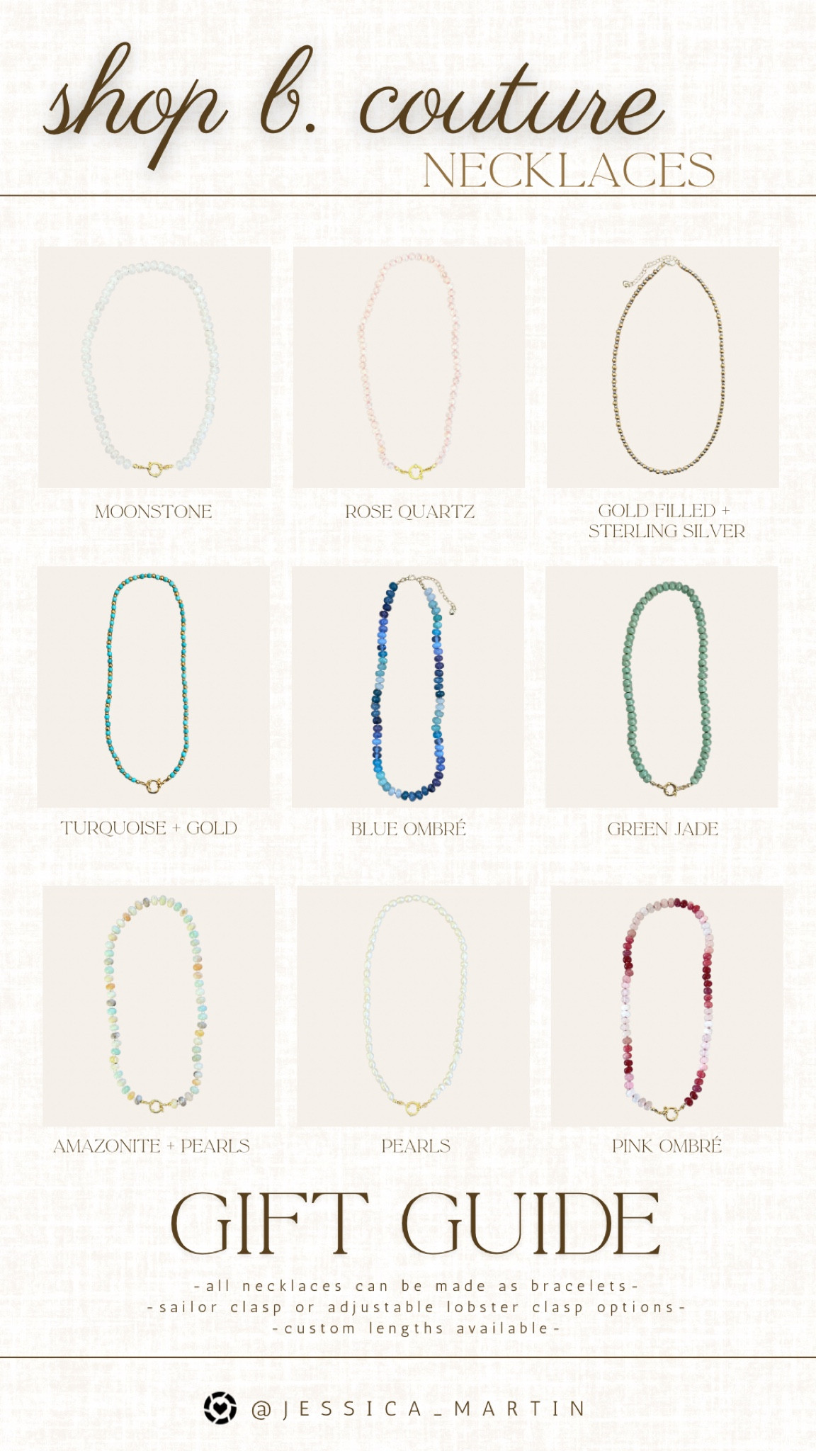Gift guide: Shop B. Couture handmade necklaces! 


Jewelry, necklaces, pearls, gemstones, gold, silver, custom, personalized 

#LTKHoliday #LTKStyleTip #LTKGiftGuide