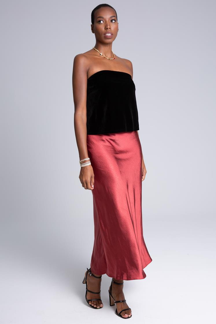 Sophie Bias Cut Midi Skirt | South Moon Under