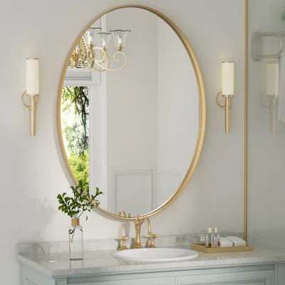 Hun Oval Vanity Mirror Wall Mounted Mirror Ideal for Bedroom, Entryway, Living Room | Wayfair North America